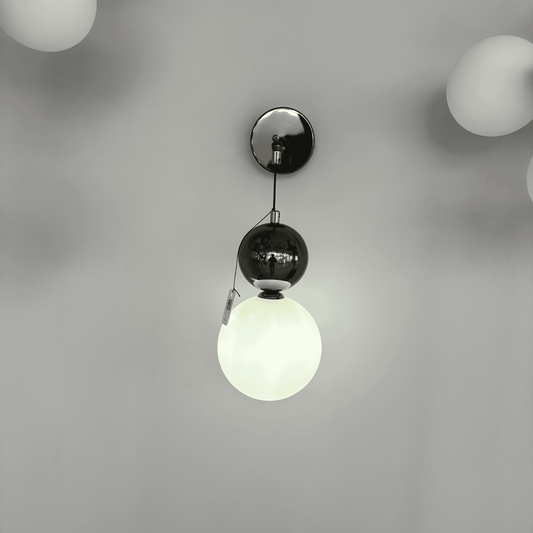 Milk & Opal Glass Wall Sconce – Modern Decorative Light for Bedroom, Hallway, Vanity