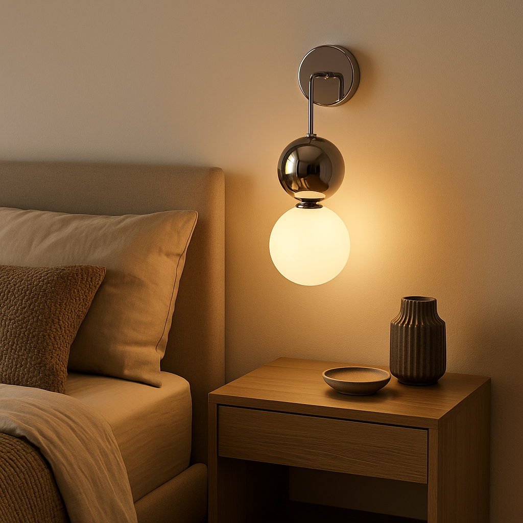 Milk & Opal Glass Wall Sconce – Modern Decorative Light for Bedroom, Hallway, Vanity