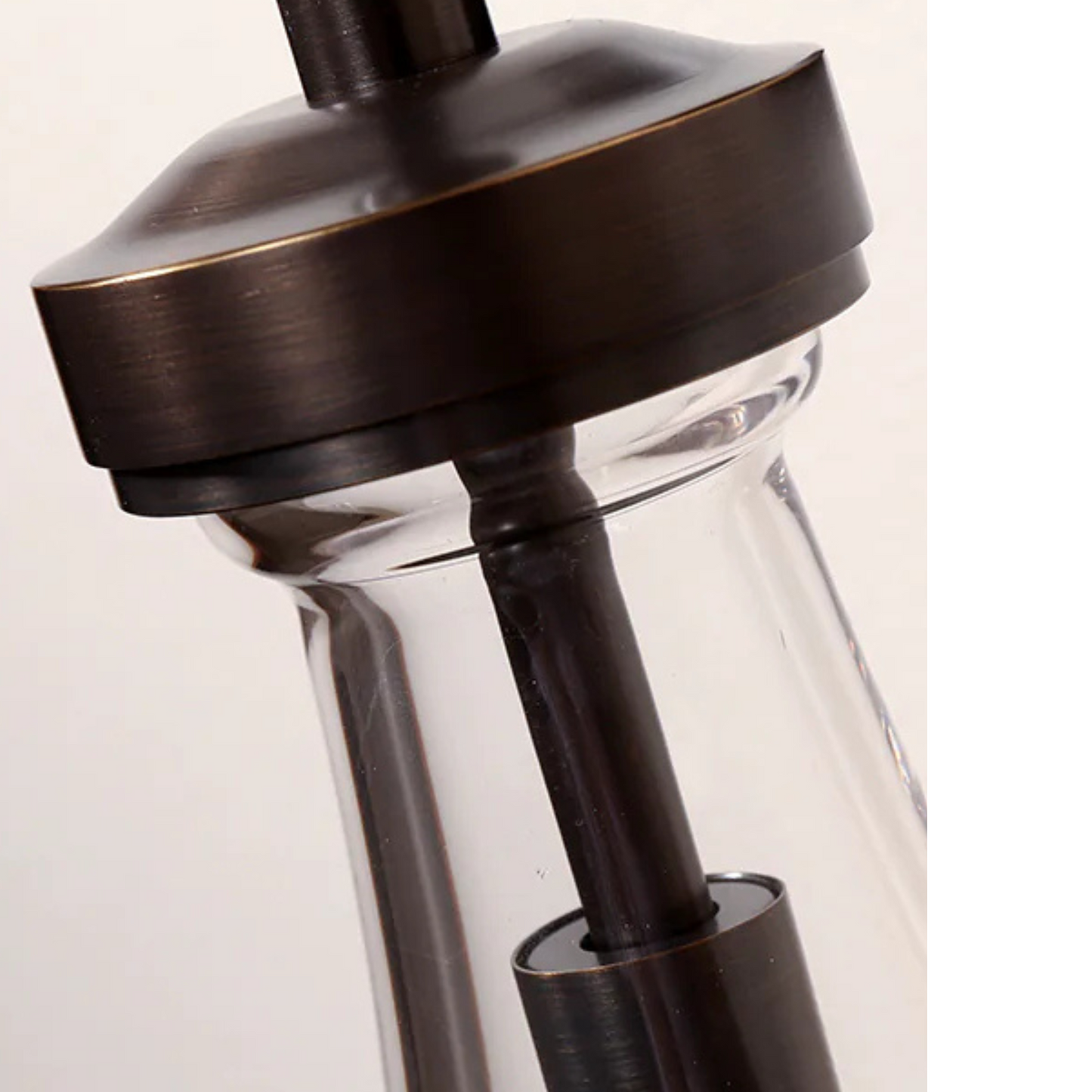 Modern Bronze Teardrop Glass Wall Sconce – Designer Accent Lighting