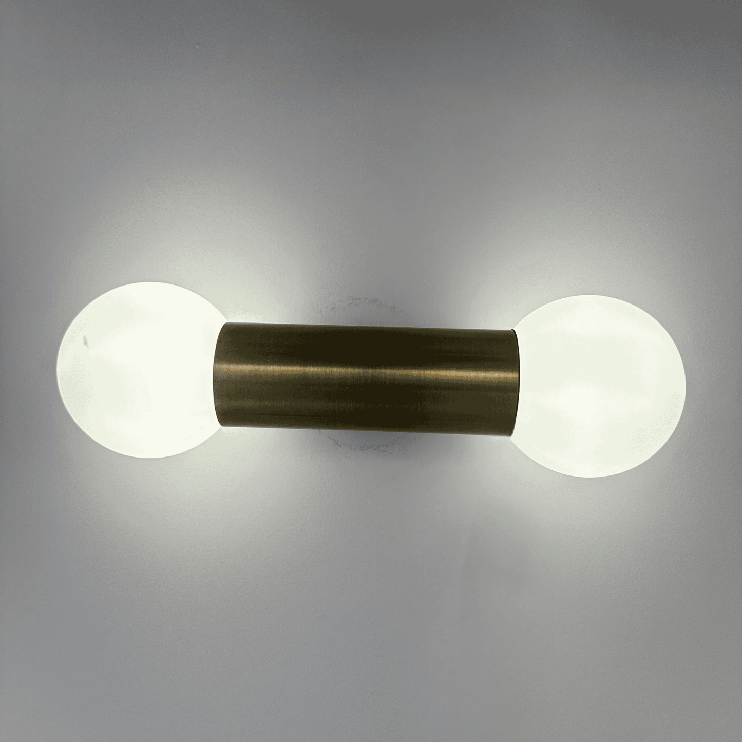 Double Globe Brass Wall Sconce – Minimalist Modern Wall Light