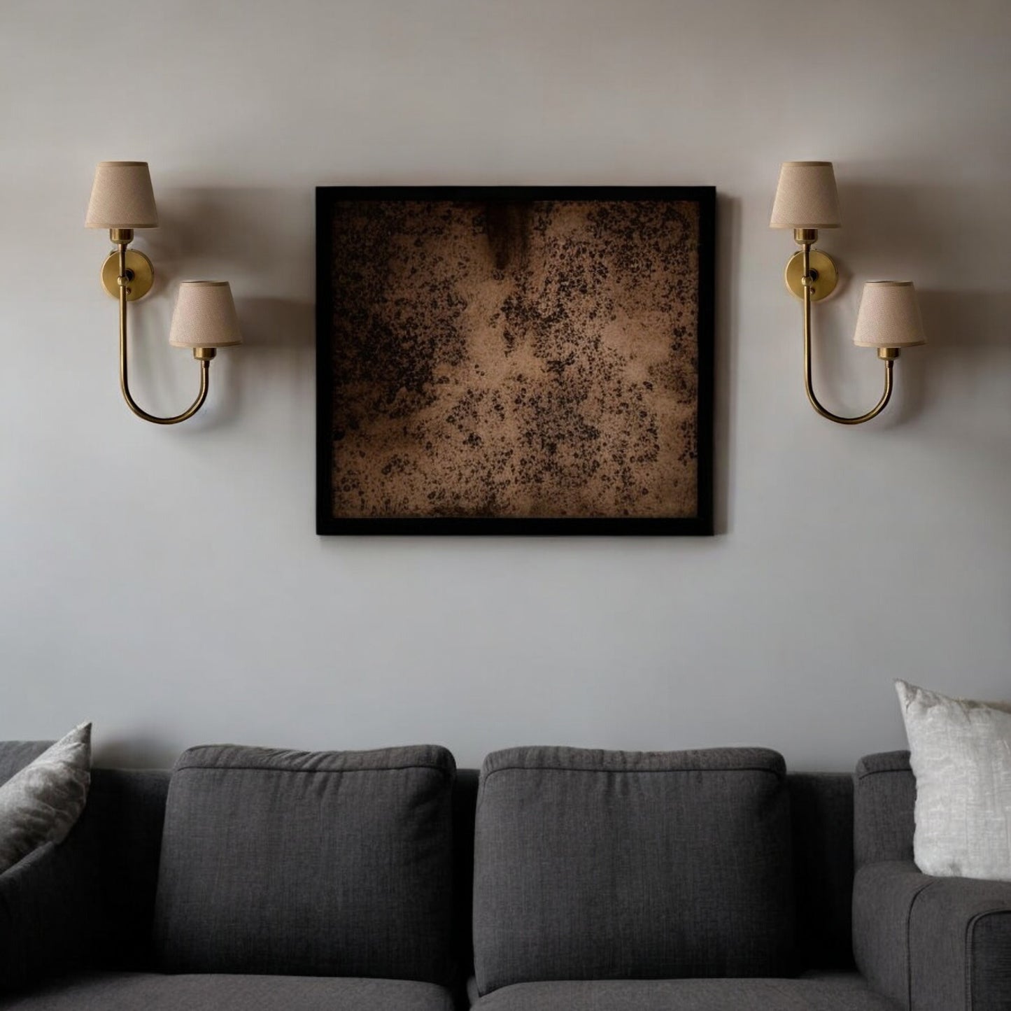 Dual Shade Fabric Wall Sconce