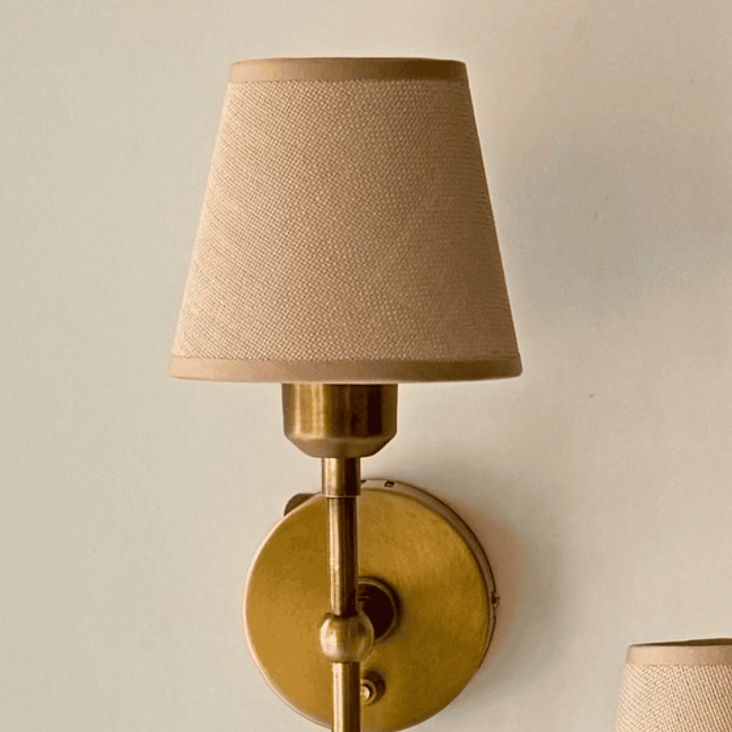 Dual Shade Fabric Wall Sconce