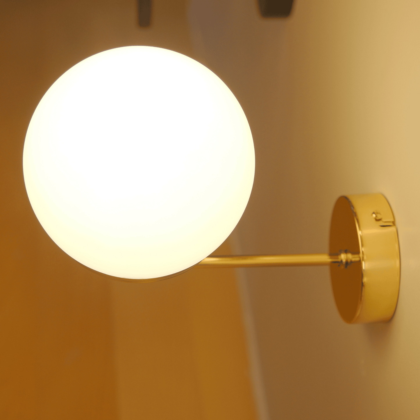 Modern Globe Wall Sconce with Adjustable Arm