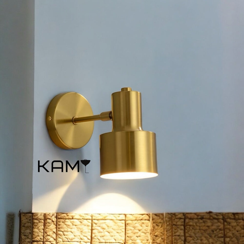 Minimalist Metal Wall Sconce- Modern Industrial Lighting for Home / Office Wall Decor / Modern Bedroom Wall Sconce / Bathroom Wall Sconce - Kami Lighting