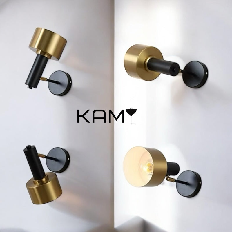 Minimalist Metal Wall Sconce- Modern Industrial Lighting for Home / Office Wall Decor / Modern Bedroom Wall Sconce / Bathroom Wall Sconce - Kami Lighting