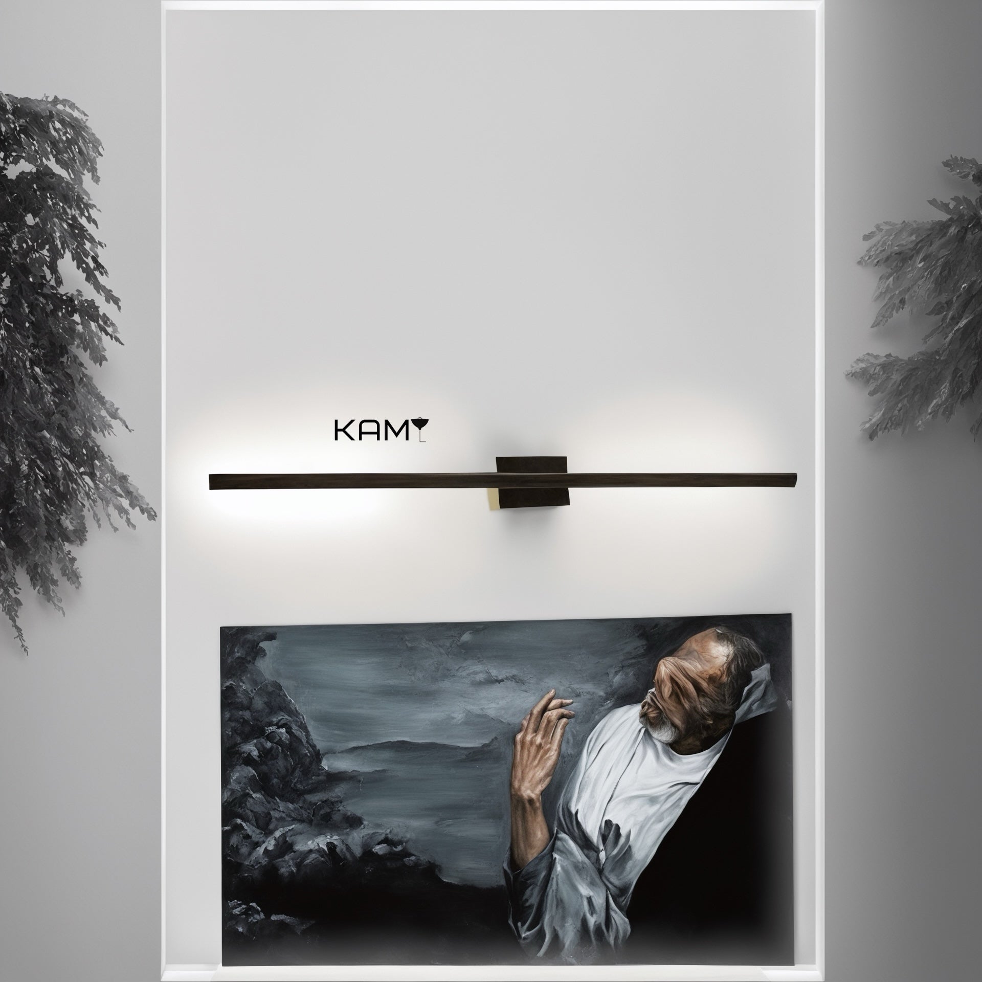 Modern LED Wall Sconce | Minimalist Black Wall Light Fixture - Kami Lighting