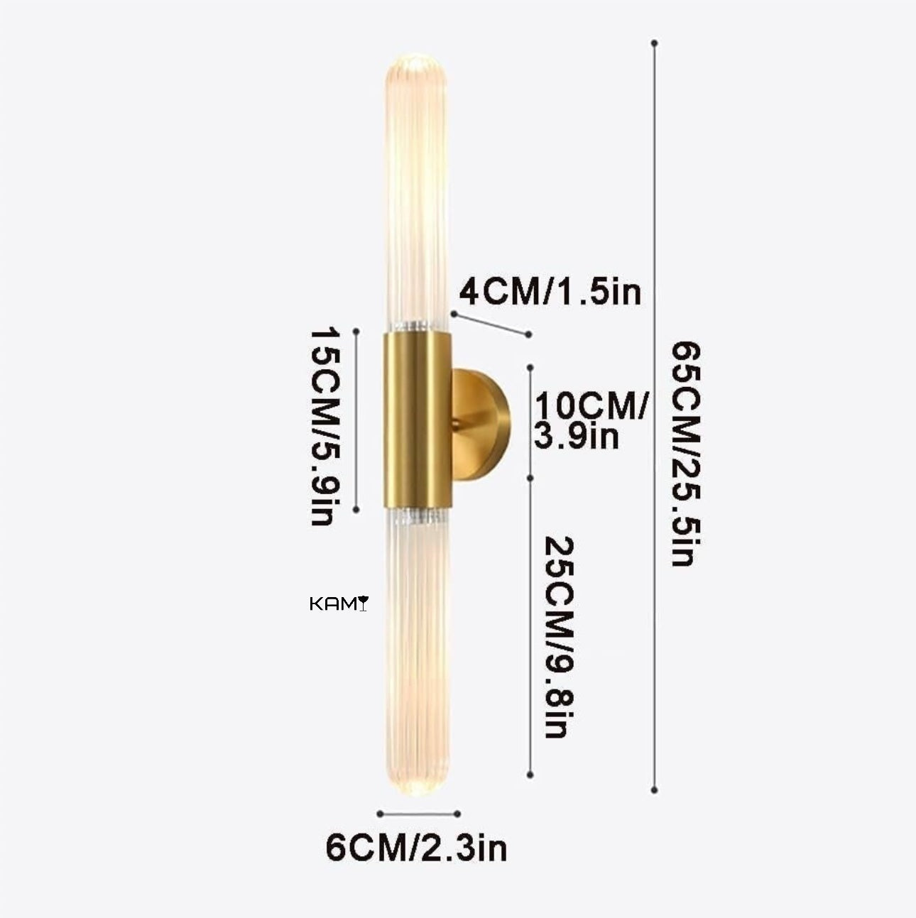 Handmade Modern Gold Wall Sconce - G9 Bulb - Minimalist Design - Kami Lighting