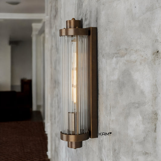 Industrial Wall Sconce Light - Vintage Glass Tube Lamp - Home Decor Wall Light - Kami Lighting