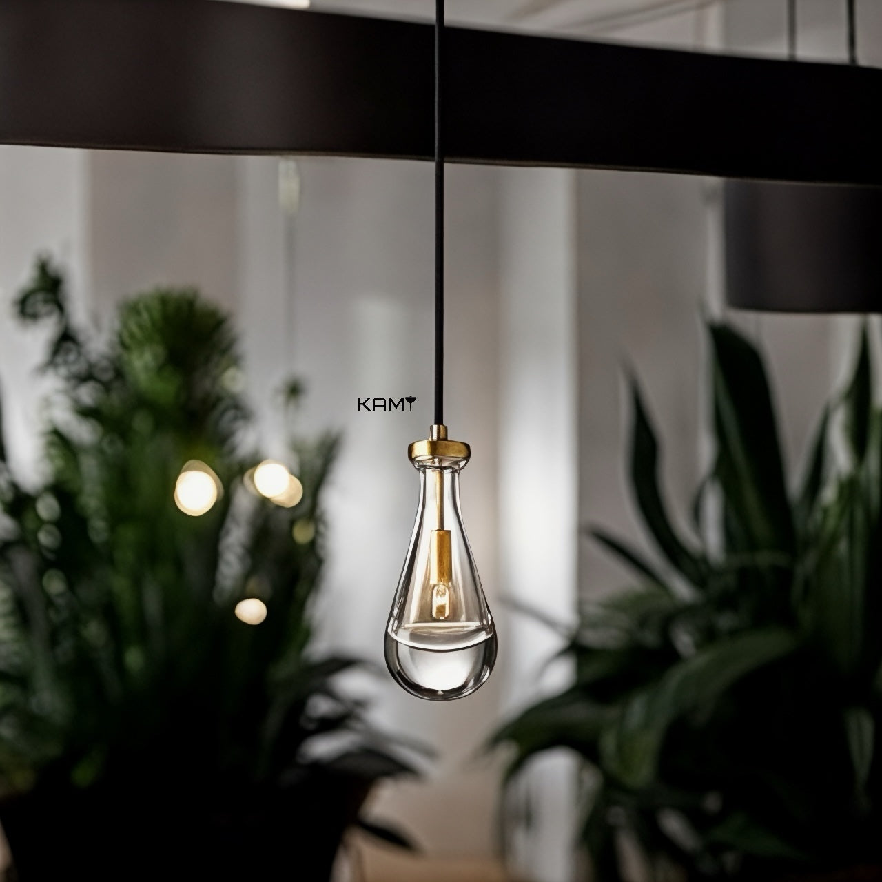 Modern Glass Pendant Light - Customizable Multi-Light Chandelier, E14 Bulb Compatible - Kami Lighting