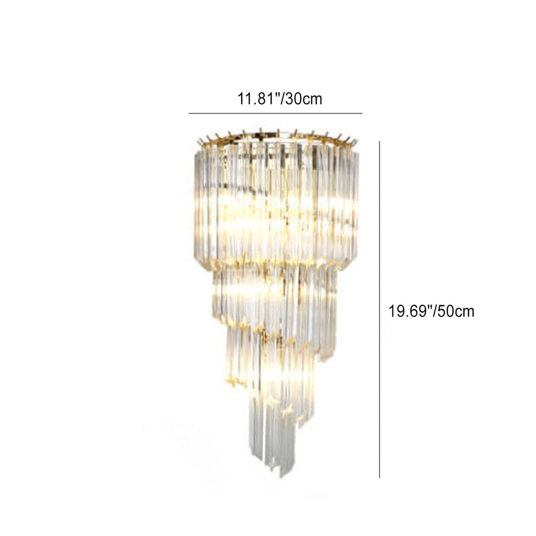 Wall Sconce - Classic K9 Crystal Wall Sconce - Dimmable Light Fixture with Customizable Metal and Crystal Color - Elegant Home Decor Lighting