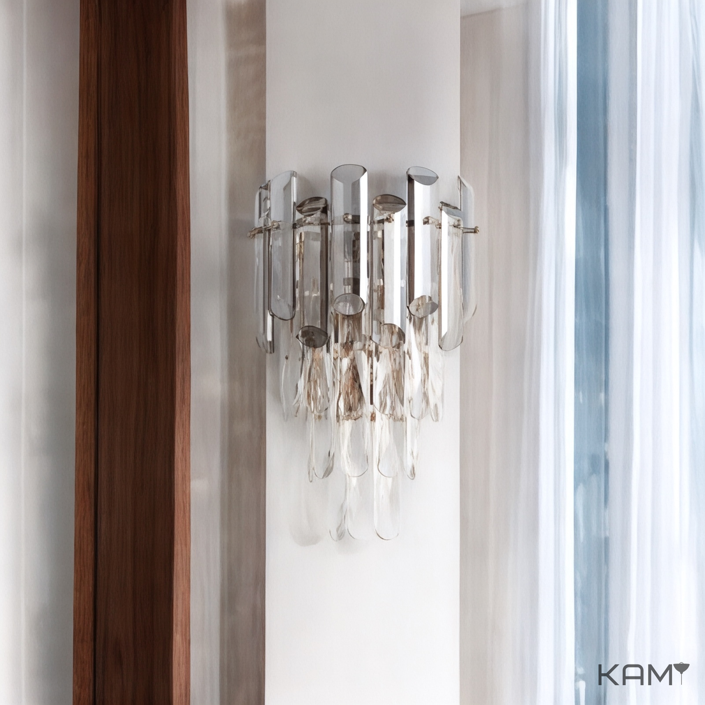 Classic K9 Crystal Wall Sconce - Dimmable Light Fixture with Customizable Metal and Crystal Colors - Elegant Home Decor Lighting