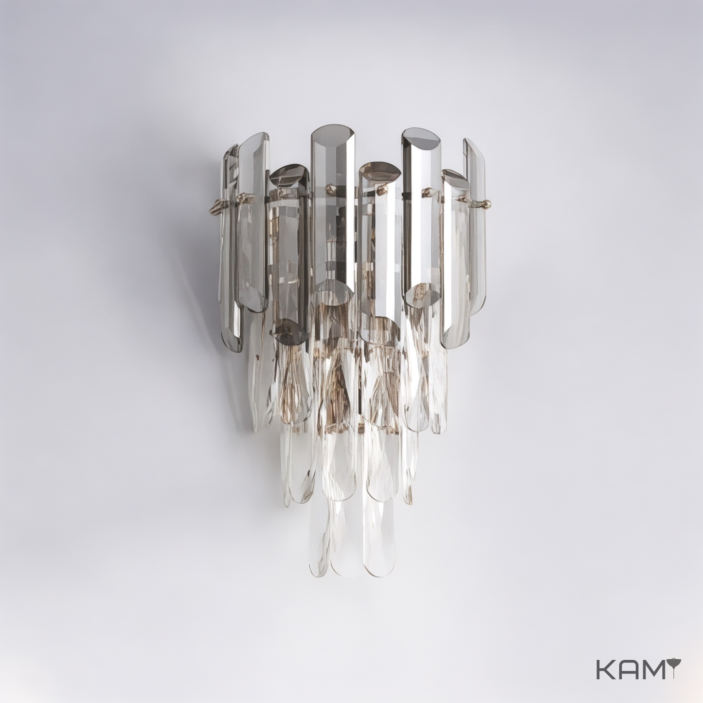 Classic K9 Crystal Wall Sconce - Dimmable Light Fixture with Customizable Metal and Crystal Colors - Elegant Home Decor Lighting