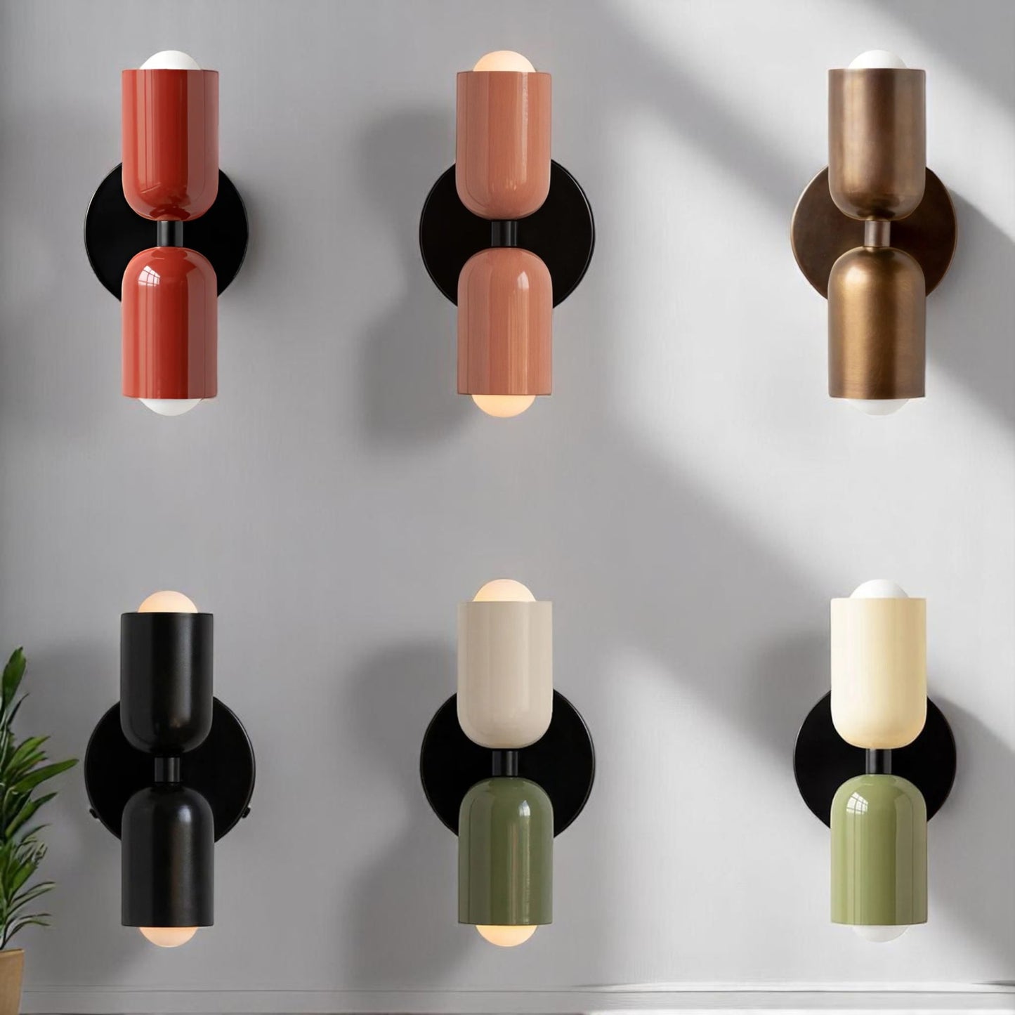 Minimalist Dual-Head Wall Sconce