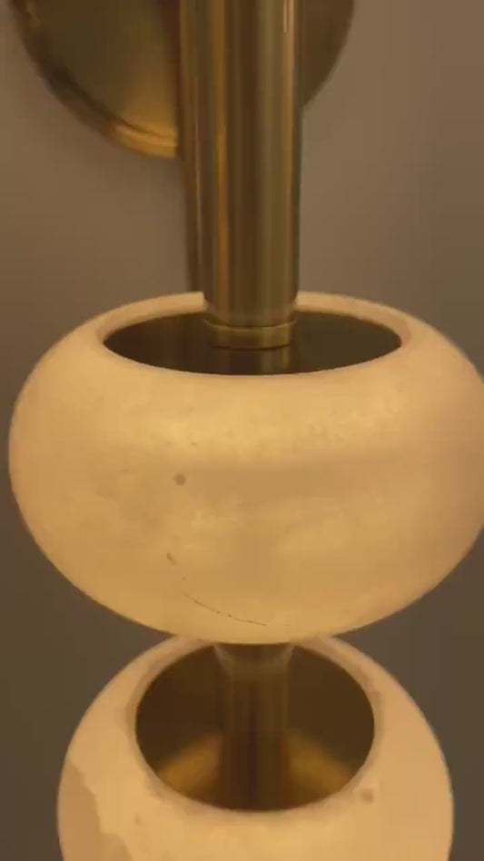 alabaster wall light