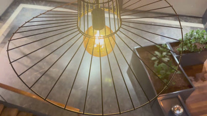 Straw Hat Pendant Light